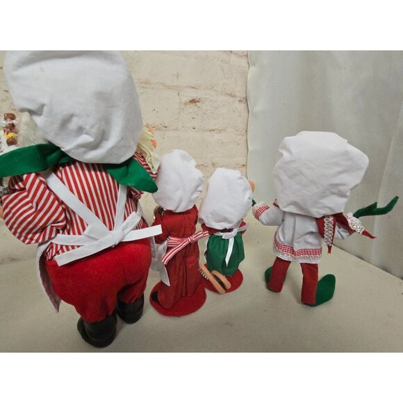 4 Annalee Santa Gingerbread House Elf Mouse Chef Christmas Bakers Dolls - Picture 5 of 6